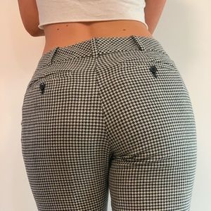 Houndstooth Flared Slacks